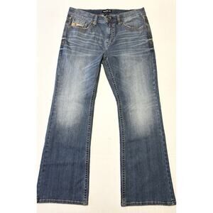 Men’s Rank 45 Jeans 36x30 Slim Fit Bootcut Western Pants Thick Stitch NWT